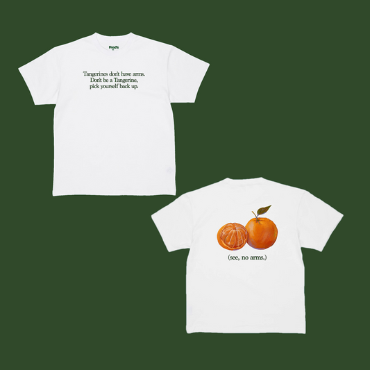 Tangerine Tee (White)